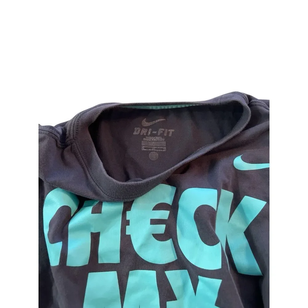Nike KD Dri-FIT Check‎ My Stats Gray Mens T-Shirt Size Medium